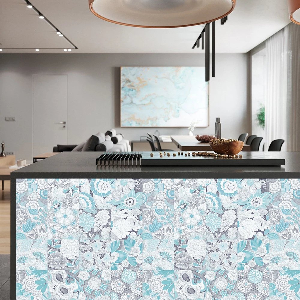 16pcs/Set Matte Waterpoof Tile Wall Sticker Home Decoration Peel & Stick Wallpaper Kitchen Bathroom Wardrobe Floor PVC Art Mural