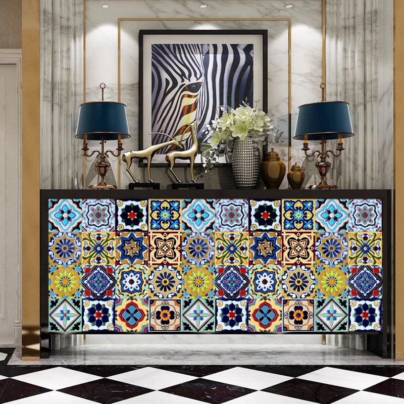 16pcs/Set Matte Waterpoof Tile Wall Sticker Home Decoration Peel & Stick Wallpaper Kitchen Bathroom Wardrobe Floor PVC Art Mural