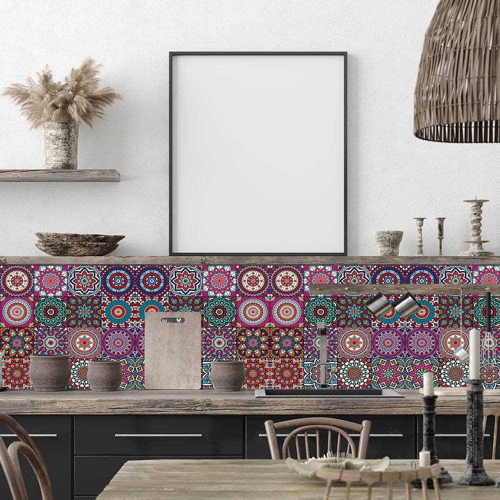 16pcs/Set Matte Waterpoof Tile Wall Sticker Home Decoration Peel & Stick Wallpaper Kitchen Bathroom Wardrobe Floor PVC Art Mural