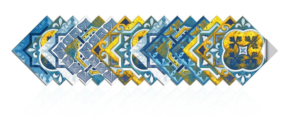 16pcs/Set Matte Waterpoof Tile Wall Sticker Home Decoration Peel & Stick Wallpaper Kitchen Bathroom Wardrobe Floor PVC Art Mural