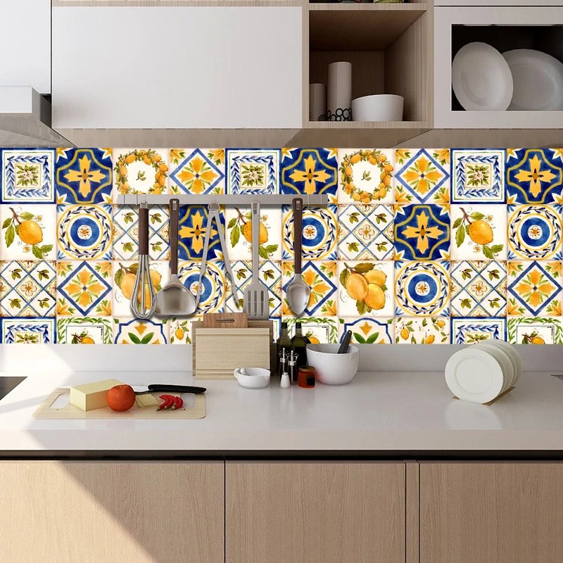 16pcs/Set Matte Waterpoof Tile Wall Sticker Home Decoration Peel & Stick Wallpaper Kitchen Bathroom Wardrobe Floor PVC Art Mural