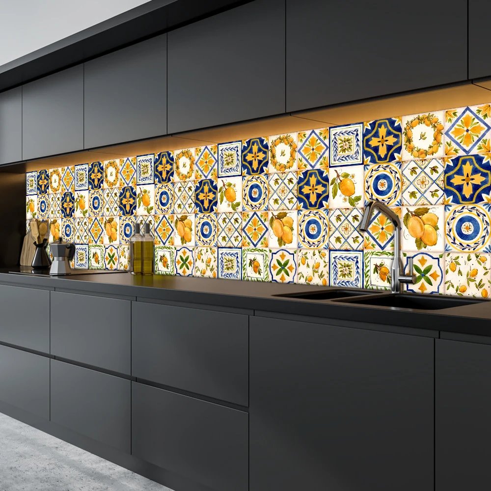 16pcs/Set Matte Waterpoof Tile Wall Sticker Home Decoration Peel & Stick Wallpaper Kitchen Bathroom Wardrobe Floor PVC Art Mural