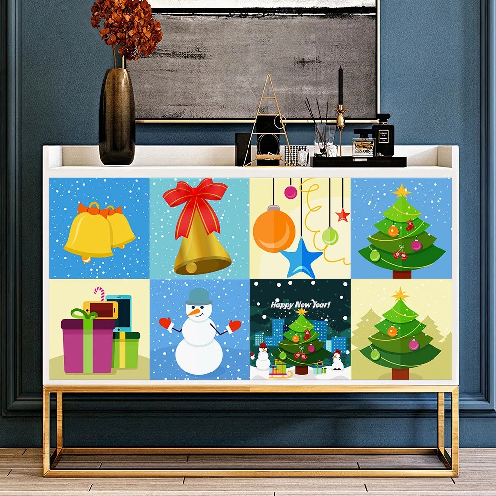 16pcs/Set Matte Waterpoof Tile Wall Sticker Home Decoration Peel & Stick Wallpaper Kitchen Bathroom Wardrobe Floor PVC Art Mural