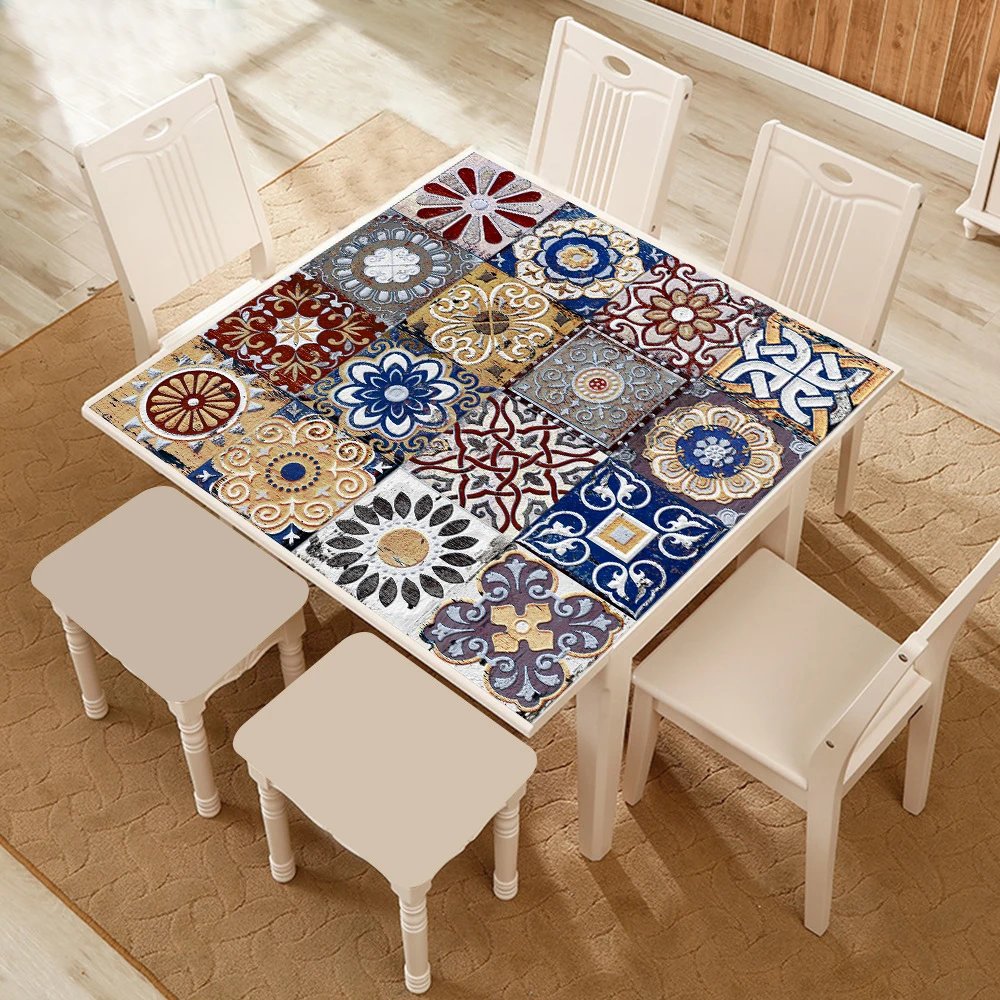 16pcs/Set Matte Waterpoof Tile Wall Sticker Home Decoration Peel & Stick Wallpaper Kitchen Bathroom Wardrobe Floor PVC Art Mural