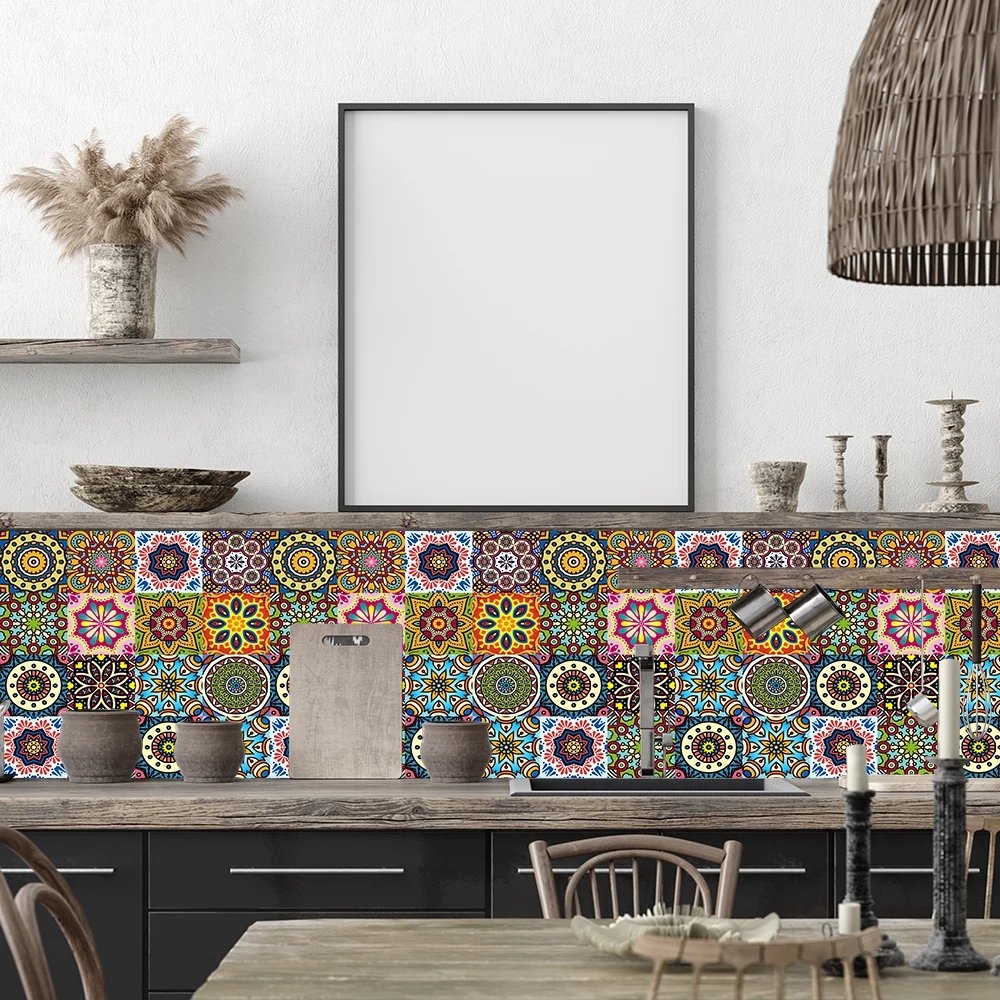 16pcs/Set Matte Waterpoof Tile Wall Sticker Home Decoration Peel & Stick Wallpaper Kitchen Bathroom Wardrobe Floor PVC Art Mural