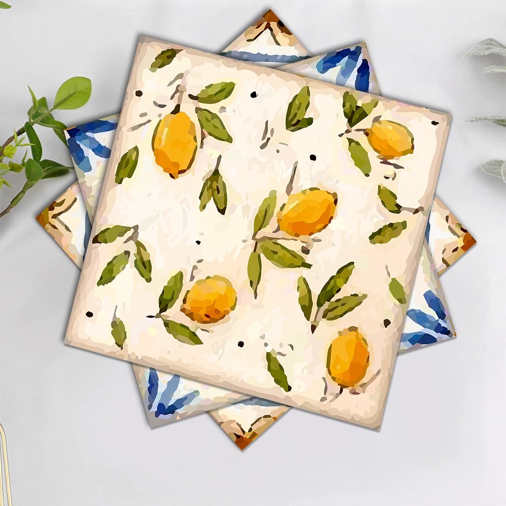 16pcs/Set Matte Waterpoof Tile Wall Sticker Home Decoration Peel & Stick Wallpaper Kitchen Bathroom Wardrobe Floor PVC Art Mural