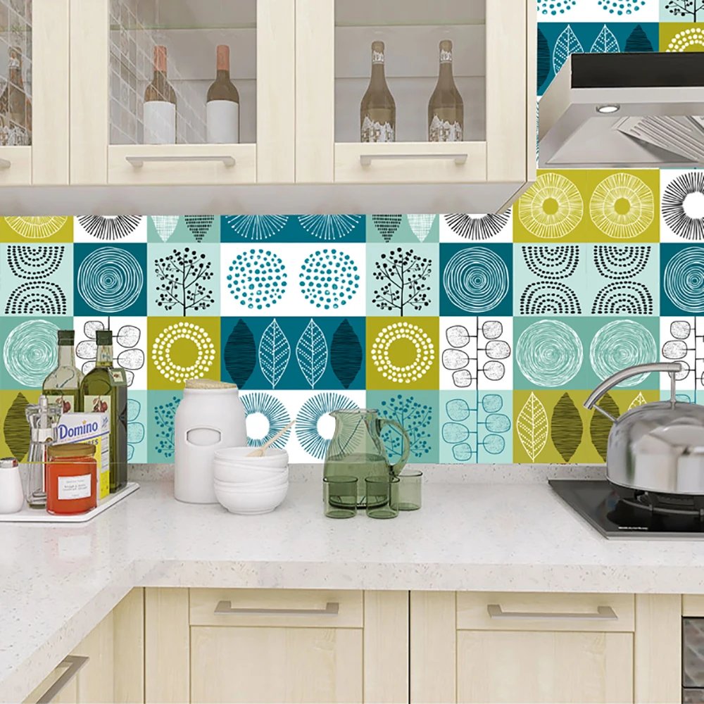 16pcs/Set Matte Waterpoof Tile Wall Sticker Home Decoration Peel & Stick Wallpaper Kitchen Bathroom Wardrobe Floor PVC Art Mural