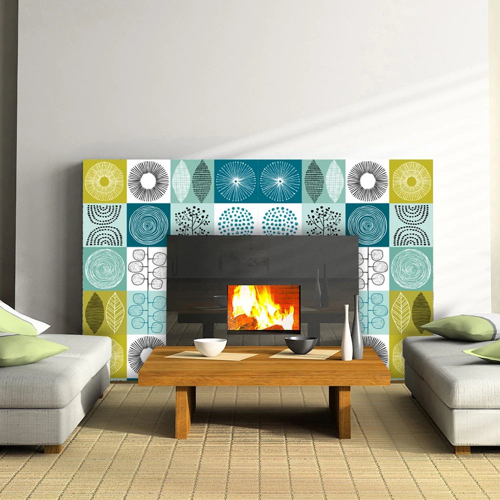 16pcs/Set Matte Waterpoof Tile Wall Sticker Home Decoration Peel & Stick Wallpaper Kitchen Bathroom Wardrobe Floor PVC Art Mural