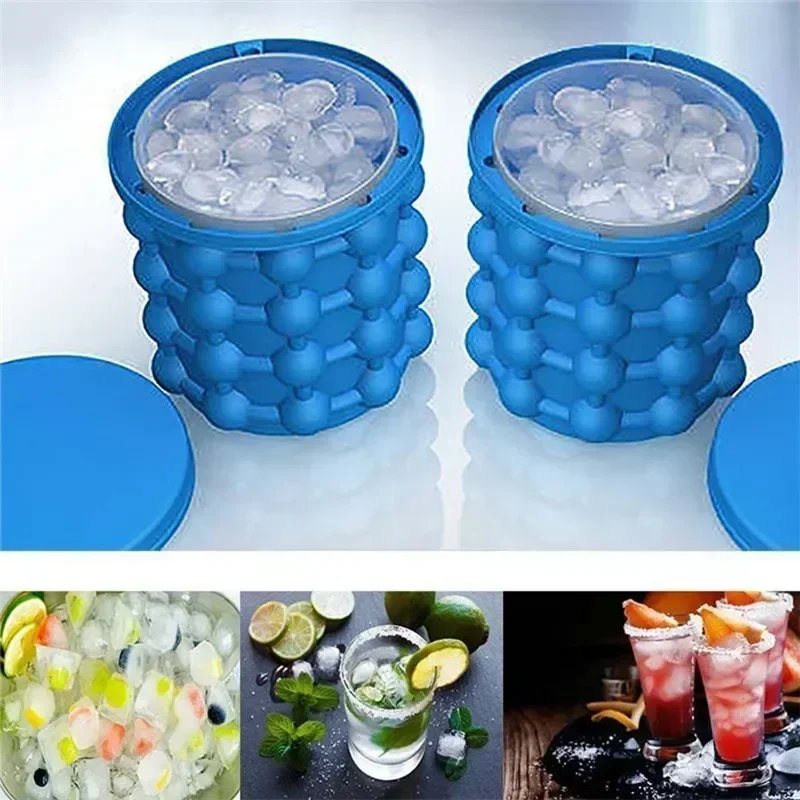 1pc-Silicone Ice Cube Maker Portable Bucket Wine Ice Cooler Beer Cabinet Space Saving Kitchen Tools Drinking Whiskey Freeze