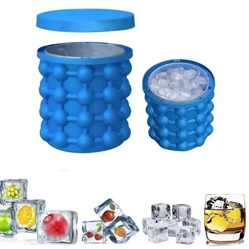 1pc-Silicone Ice Cube Maker Portable Bucket Wine Ice Cooler Beer Cabinet Space Saving Kitchen Tools Drinking Whiskey Freeze