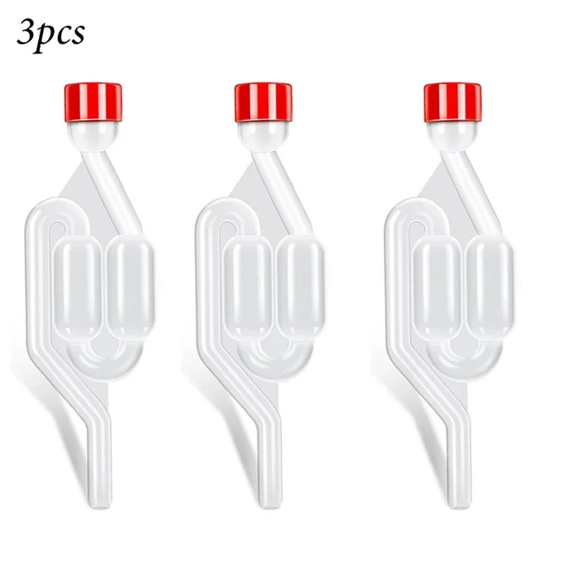 S-Shape Airlocks ,Homebrew Bubble Airlock Carboys Stopper Fermenter Seal Valve with Food Grade Grommets Wine Making Equipment
