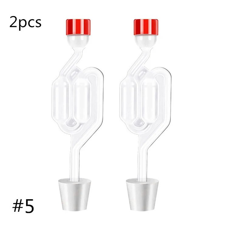 S-Shape Airlocks ,Homebrew Bubble Airlock Carboys Stopper Fermenter Seal Valve with Food Grade Grommets Wine Making Equipment