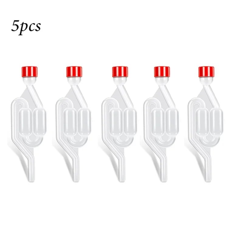 S-Shape Airlocks ,Homebrew Bubble Airlock Carboys Stopper Fermenter Seal Valve with Food Grade Grommets Wine Making Equipment
