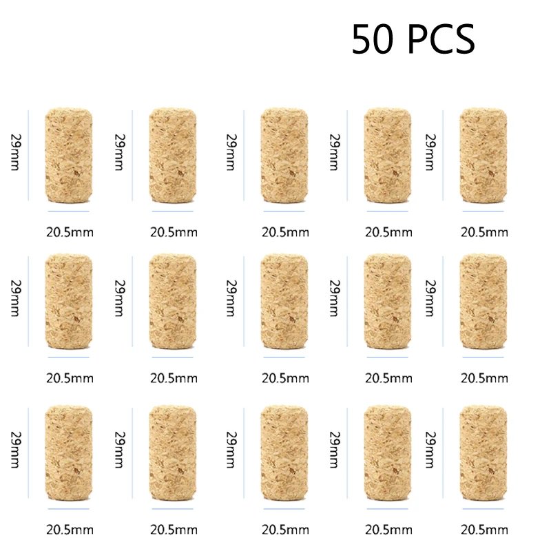 50 100 Pcs Wine Corks Stopper Natural Reusable Functional Portable Wine Cork Straight Stopper for Bottling of Wines or Crafting