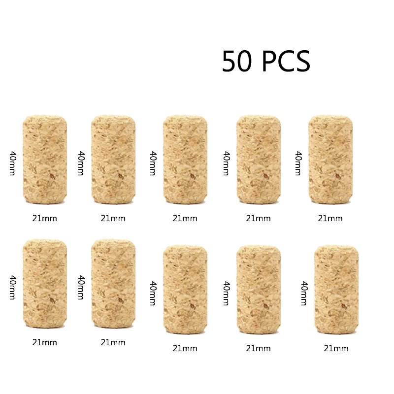 50 100 Pcs Wine Corks Stopper Natural Reusable Functional Portable Wine Cork Straight Stopper for Bottling of Wines or Crafting