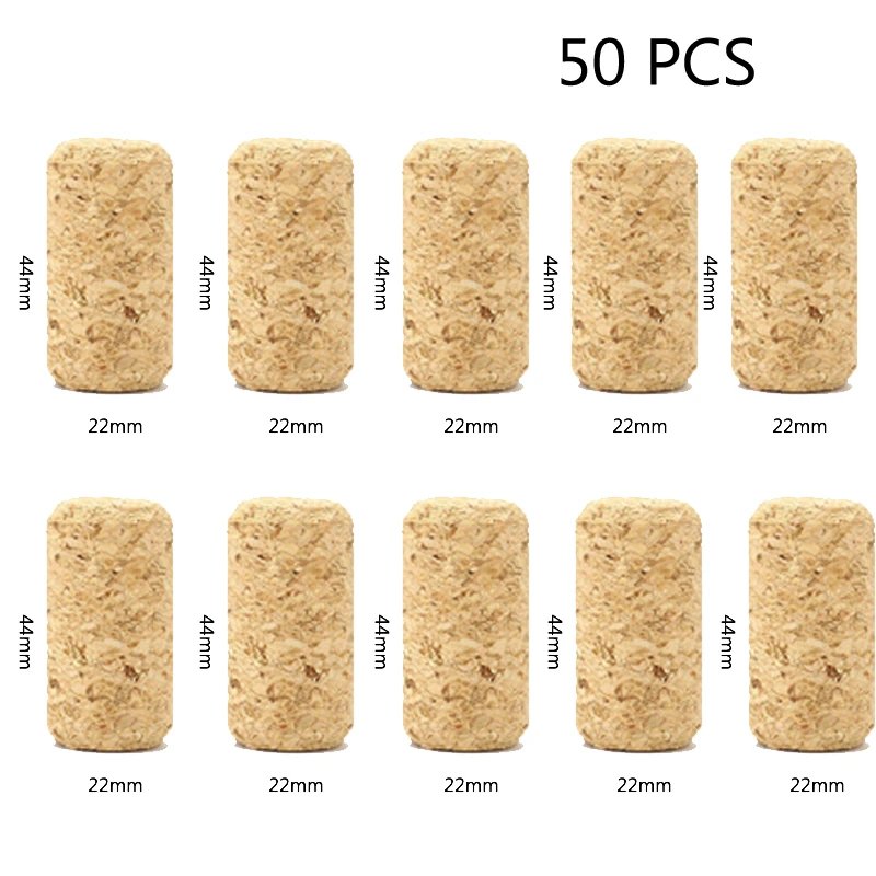 50 100 Pcs Wine Corks Stopper Natural Reusable Functional Portable Wine Cork Straight Stopper for Bottling of Wines or Crafting