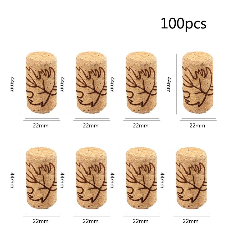 50 100 Pcs Wine Corks Stopper Natural Reusable Functional Portable Wine Cork Straight Stopper for Bottling of Wines or Crafting