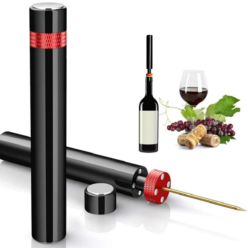 Newest Air Pressure Pump Wine Bottle Opener Portable Stainless Steel Pin Easy Cork Remover Corkscrew for Home Party Wine Lovers