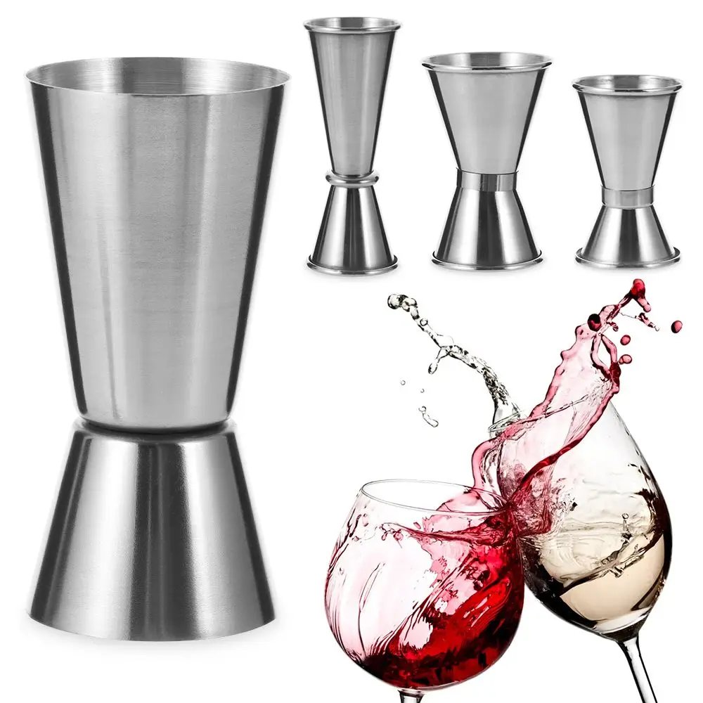 Dual Shot Measure Cup Stainless Steel Measure Jigger Cocktail Mug Drinking Spirit Barware Kitchen Gadgets Bar Tools