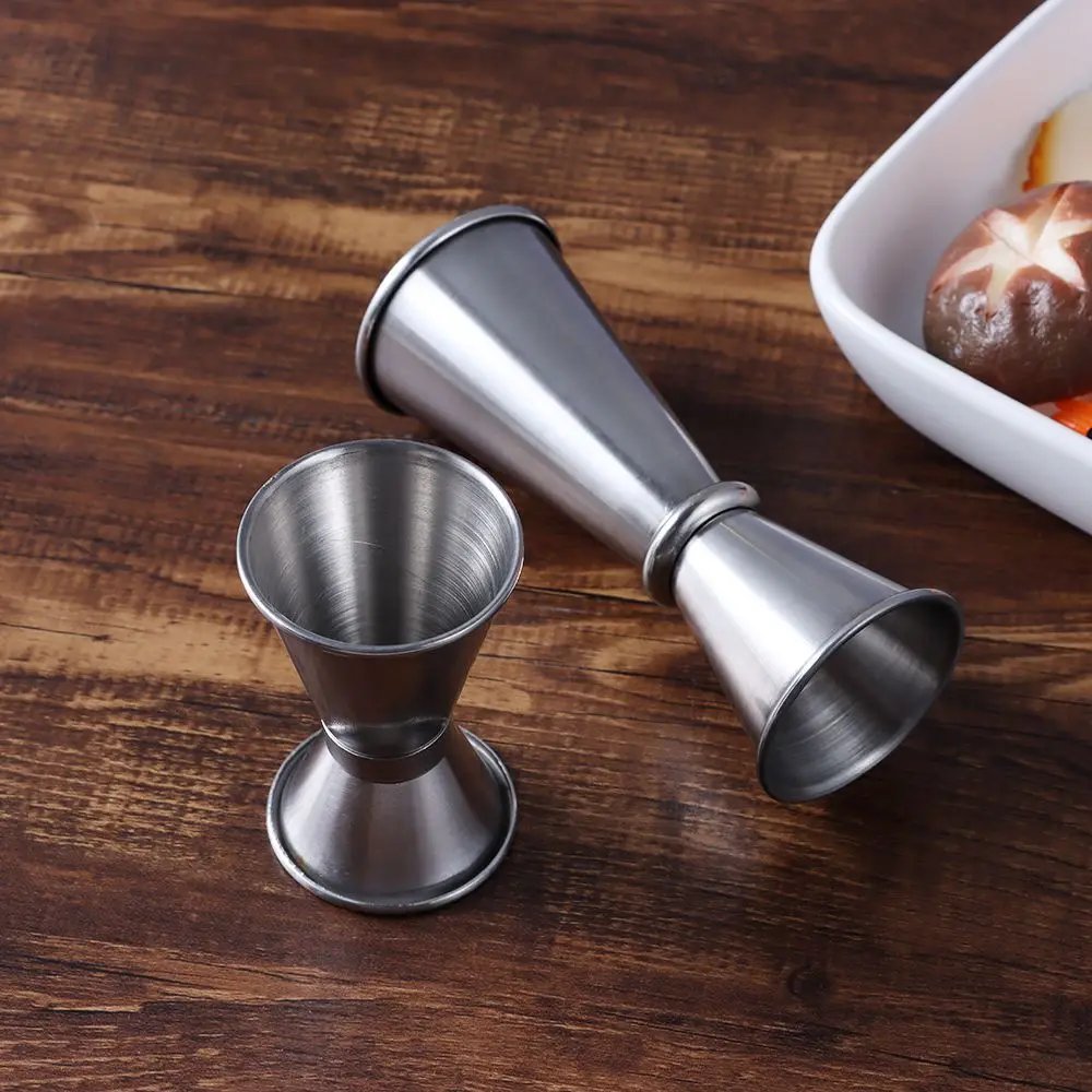 Dual Shot Measure Cup Stainless Steel Measure Jigger Cocktail Mug Drinking Spirit Barware Kitchen Gadgets Bar Tools