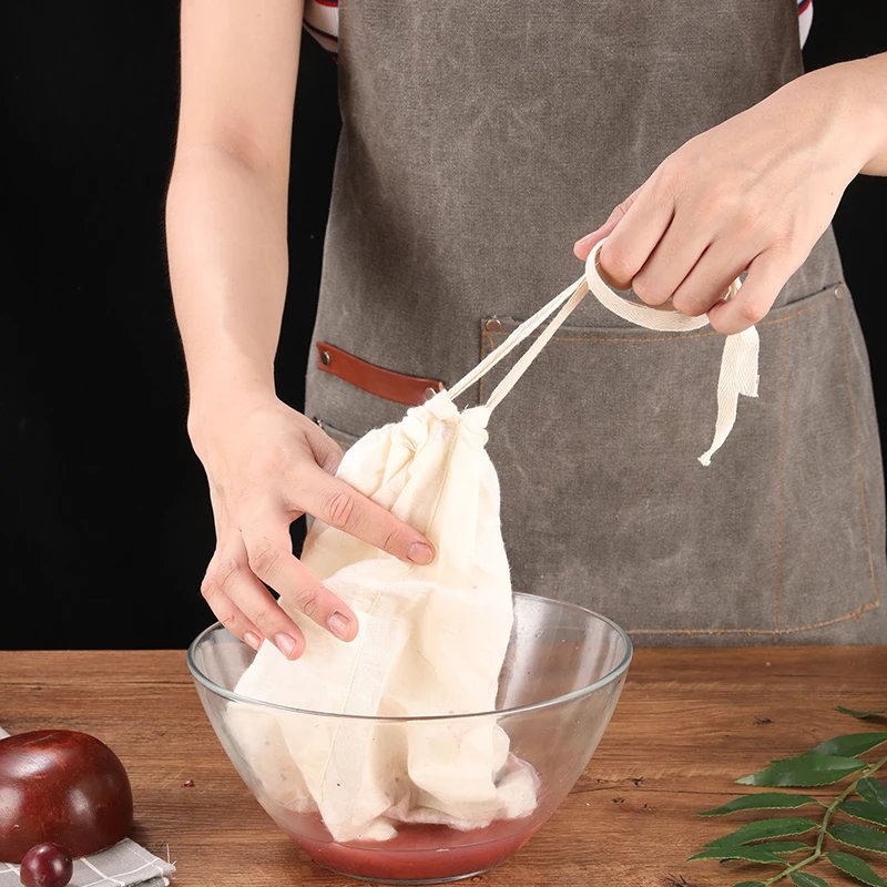 Brew Bags Reusable Fine Mesh Strainer Bag for Home Brewing Fruit Cider Grape Beer Wine Making Food Yogurt Filter Nut Milk Bag