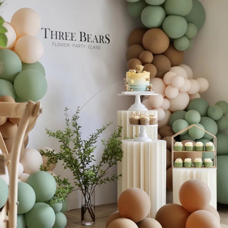 Folding Paper Roman Column Ornaments Birthday Party Wedding DIY Decoration Dessert Cake Table Stand Display Stand Ramadan Decor