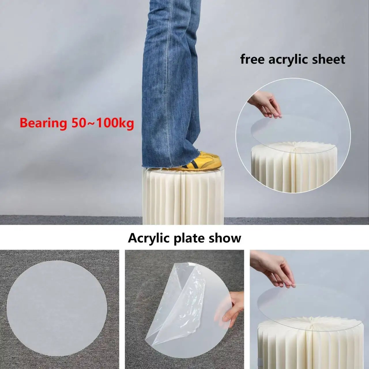 Folding Paper Roman Column Ornaments Birthday Party Wedding DIY Decoration Dessert Cake Table Stand Display Stand Ramadan Decor