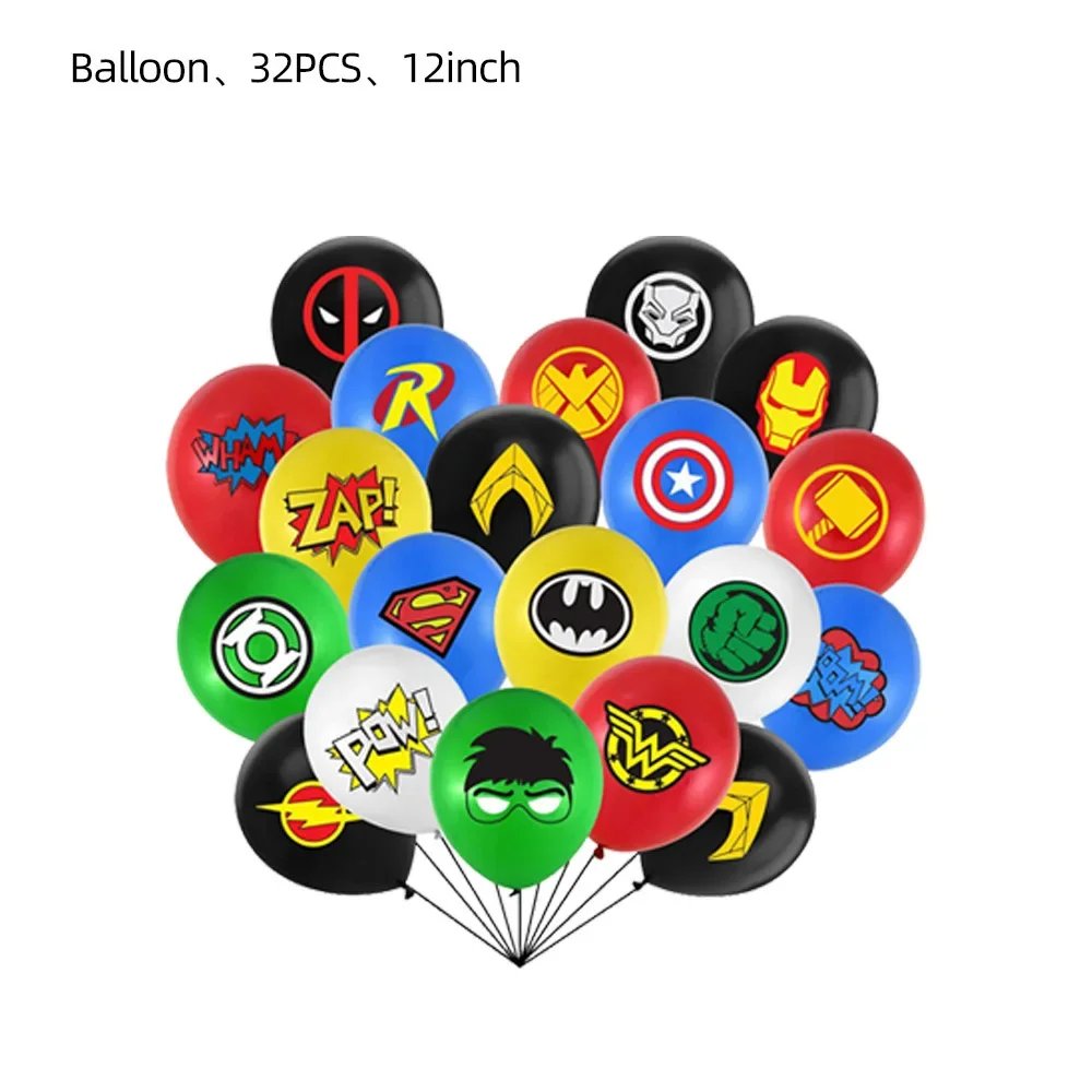 Marvel Comics The Avengers birthday party dinner balloon paper plate paper cup tablecloth disposable tableware