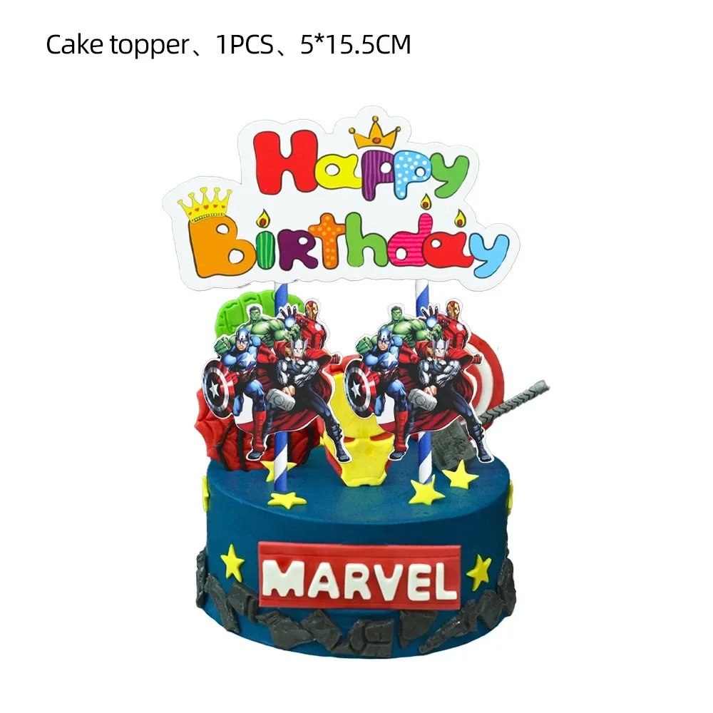 Marvel Comics The Avengers birthday party dinner balloon paper plate paper cup tablecloth disposable tableware