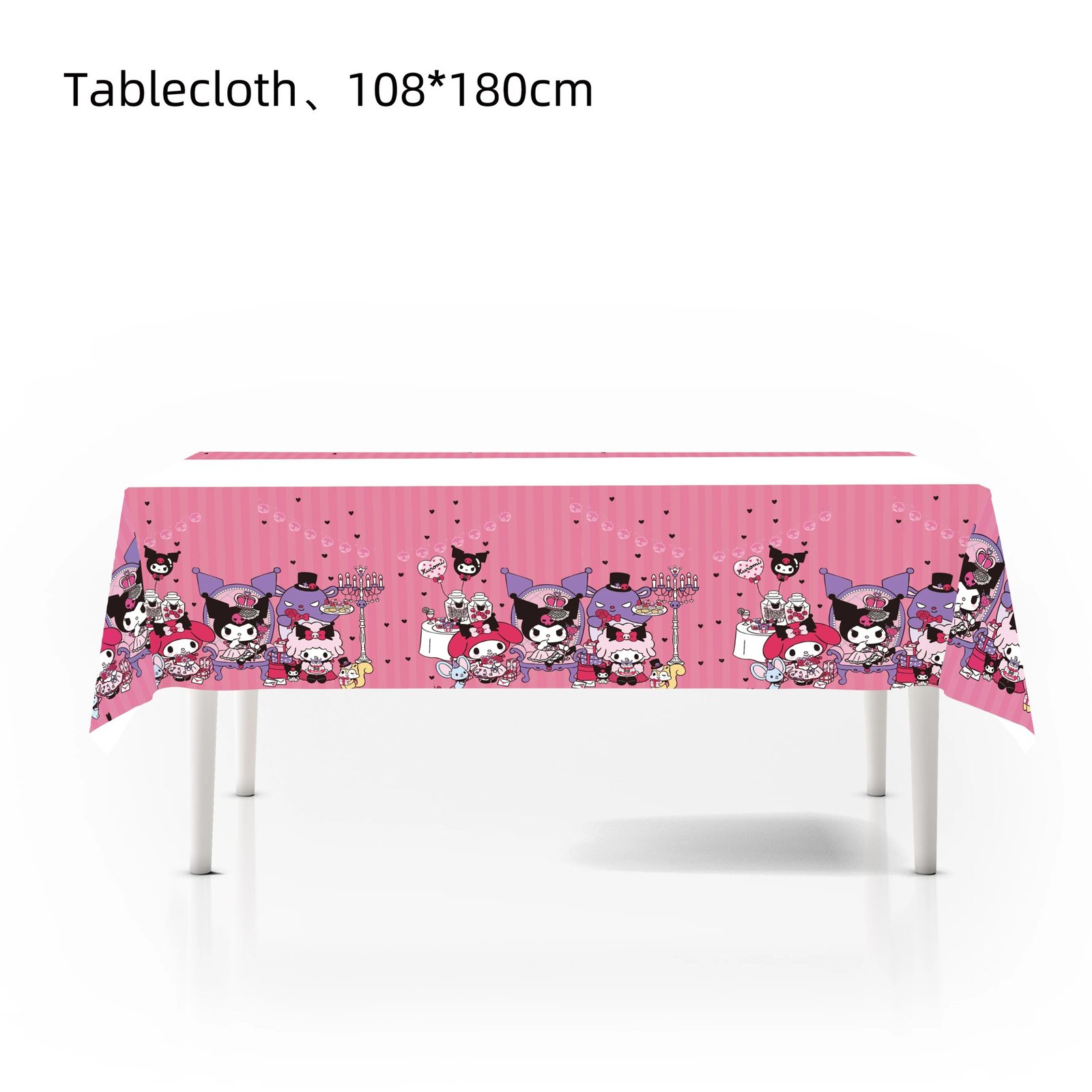 Cute Kawali Kuromied Theme Birthday Party Decoration Disposable Set Tableware Plate Napkins Tablecloth For Kid Shower Supplies