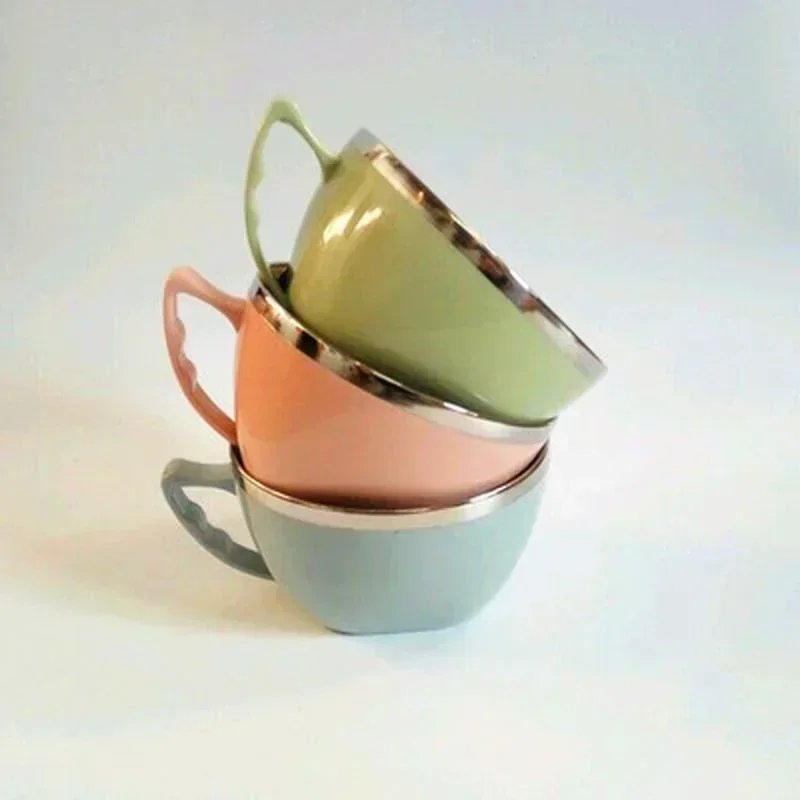 1PCS Stainless Steel Bowl with Handle Solid Color Anti Scalding Instant Noodles  Mixing Bowl Kitchen Tableware Food  Accessory