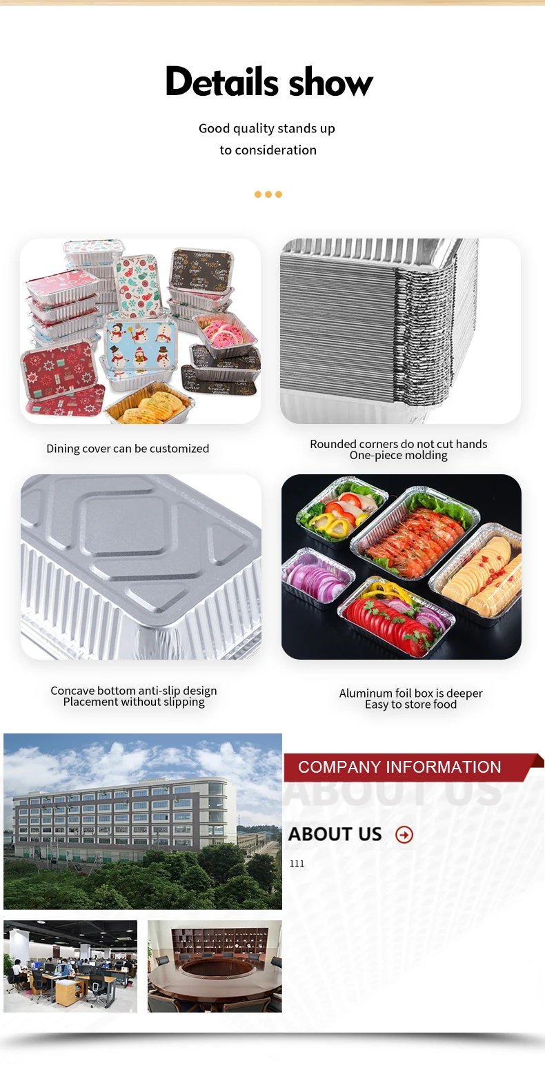 700ML Rectangular Tin Foil Tray Disposable Food Container Aluminum Foil Takeaway Box for Packaging, Baking, Roasting（20 Pack)