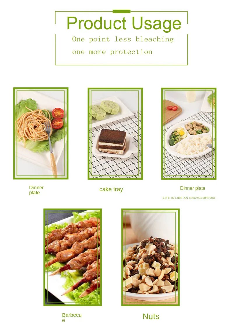 50 Disposable Plates Paperd and Spoon 100% Biodegradable Heavy-Duty Natural Sugarcane Bag-Like Fibers Tableware Compostable