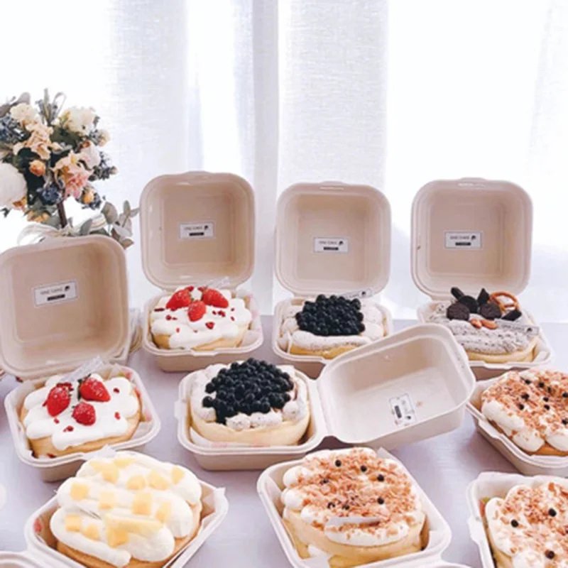 20/10pcs Disposable Bento Food Containers Baking Dessert Bento Cake Box packaging Burger Snack Boxes Microwavable Home Lunchbox