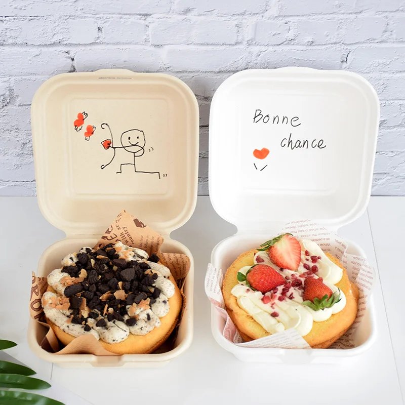 20/10pcs Disposable Bento Food Containers Baking Dessert Bento Cake Box packaging Burger Snack Boxes Microwavable Home Lunchbox