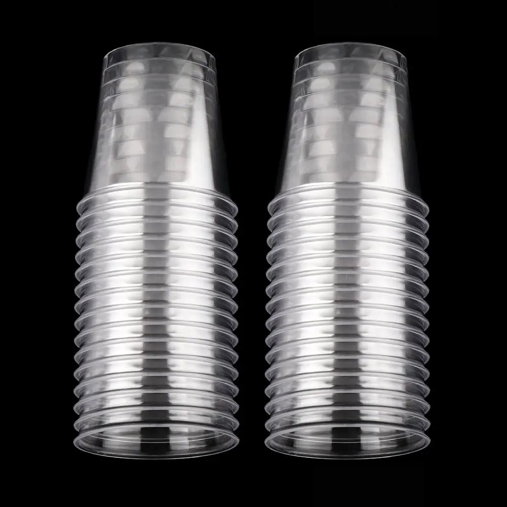 50ml/90ml Round Home Kitchen Cup Disposable Plastic Shot Glasses Dessert Cups Drinks Wedding Party Decorations Supplies