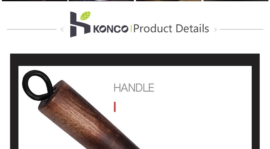 Konco Iron wok Cast iron pan Non-coated Pot General use for Gas and Induction Cooker 32cm Chinese Wok Cookware Pan Kitchen Tools