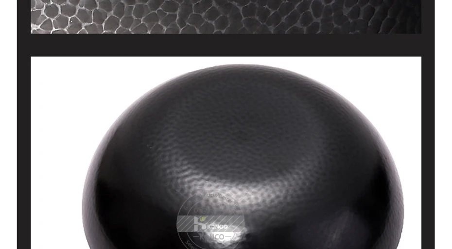 Konco Iron wok Cast iron pan Non-coated Pot General use for Gas and Induction Cooker 32cm Chinese Wok Cookware Pan Kitchen Tools