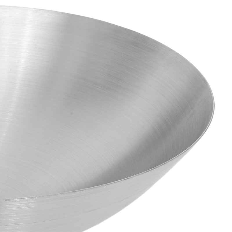 Chinese Wok Pan Round Bottom Wok Everyday Wok Stainless Steel Saute Pan Stainless Steel Wok Wooden Handle Chinese Fry Pan