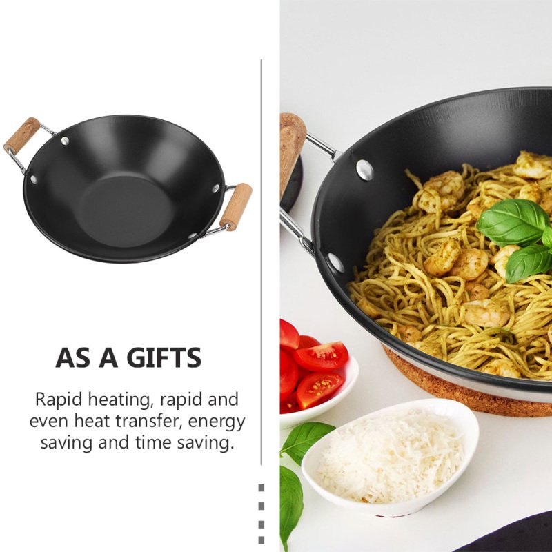 Household Hot Pot Vegetable Home Food Wok Stainless Steel Cooking Wok Kitchen Daily Use Utensils Cookware Cooking Vok Pan Woks