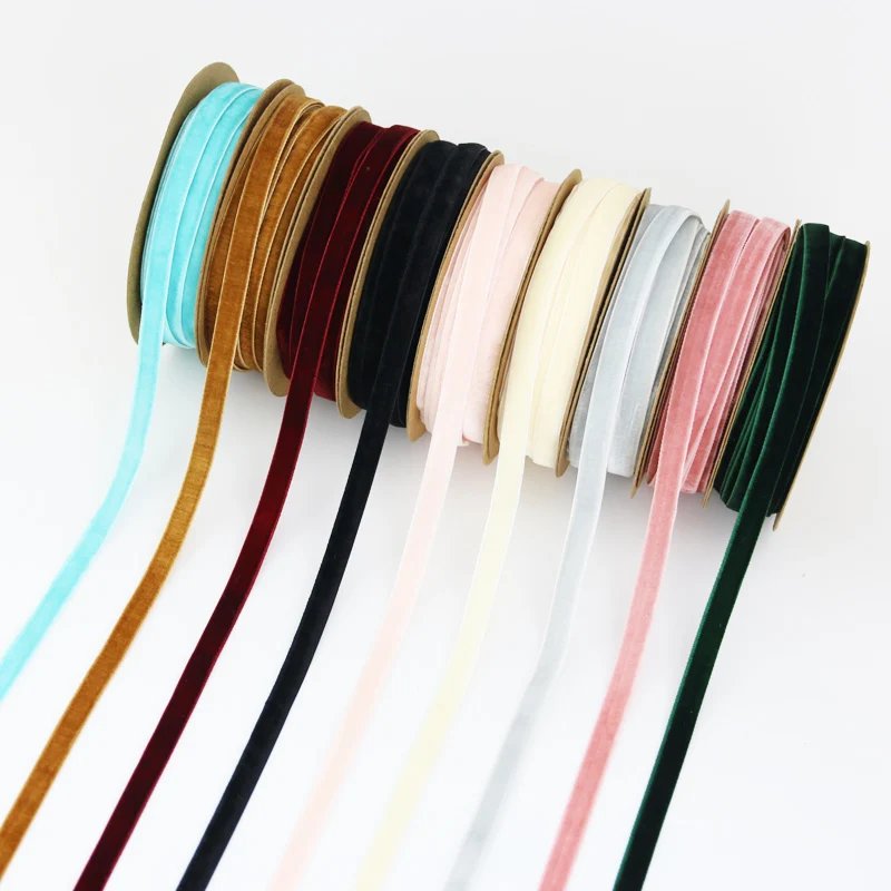 (10 Meters/roll) 10mm Velvet Ribbon Christmas Lace Ribbons Wholesale Gift Wrapping Decoration  Handmade Holiday Party Decoration