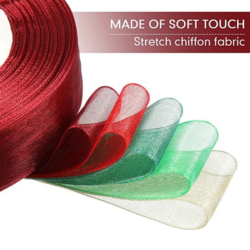 10 Yards/lot Sheer Chiffon Ribbon Organza Satin Ribbons for Gift Wrapping Decoration Wedding Bouquets Party Wreath Lace Fabric 10 Yards/lot Sheer Chiffon Ribbon Organza Satin Ribbons for Gift Wrapping Decoration Wedding Bouquets Party Wreath Lace Fabric