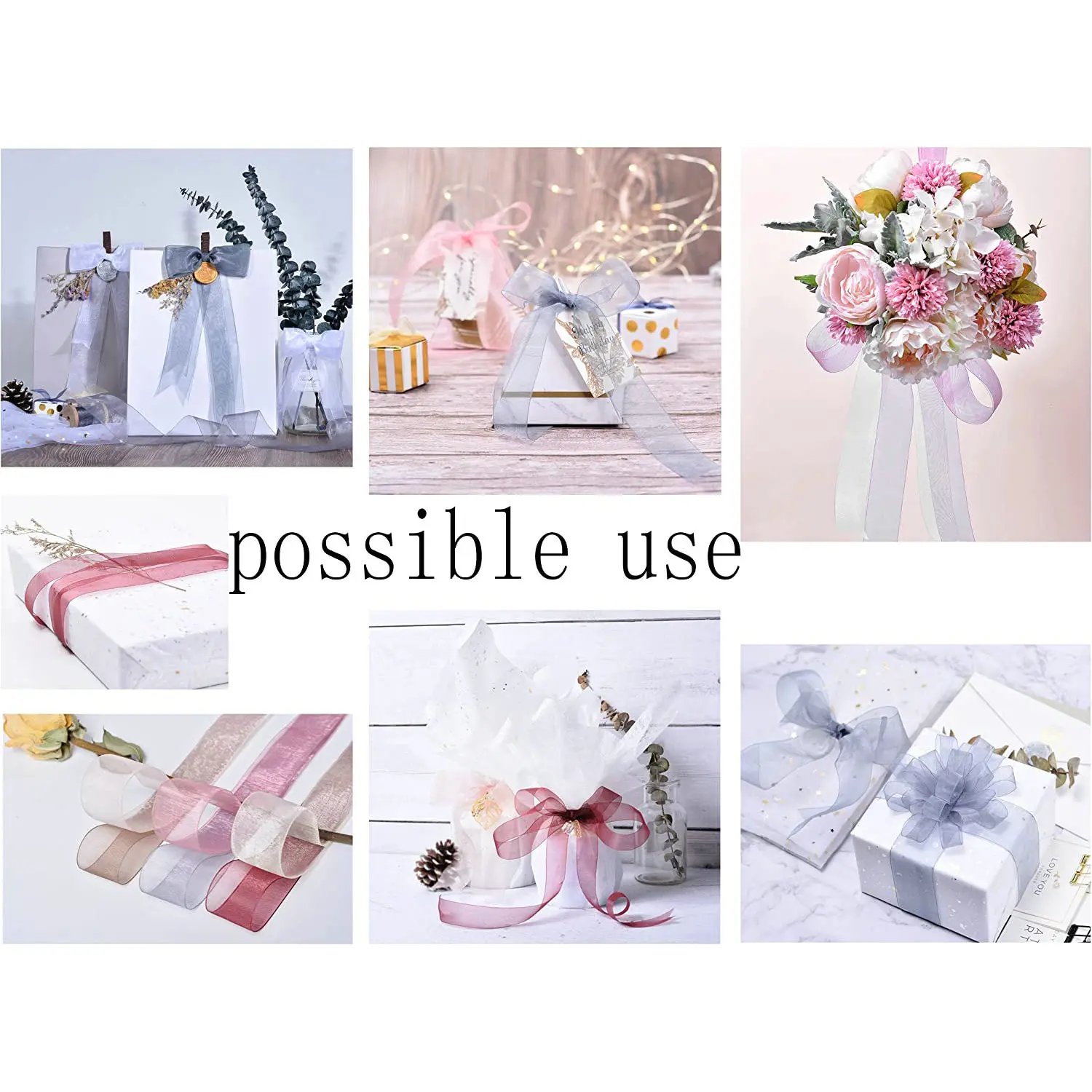 10 Yards/lot Sheer Chiffon Ribbon Organza Satin Ribbons for Gift Wrapping Decoration Wedding Bouquets Party Wreath Lace Fabric 10 Yards/lot Sheer Chiffon Ribbon Organza Satin Ribbons for Gift Wrapping Decoration Wedding Bouquets Party Wreath Lace Fabric