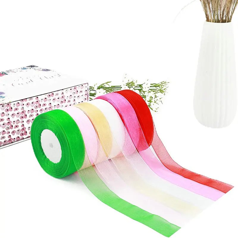 10 Yards/lot Sheer Chiffon Ribbon Organza Satin Ribbons for Gift Wrapping Decoration Wedding Bouquets Party Wreath Lace Fabric 10 Yards/lot Sheer Chiffon Ribbon Organza Satin Ribbons for Gift Wrapping Decoration Wedding Bouquets Party Wreath Lace Fabric