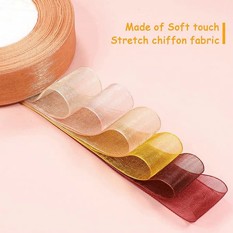 10 Yards/lot Sheer Chiffon Ribbon Organza Satin Ribbons for Gift Wrapping Decoration Wedding Bouquets Party Wreath Lace Fabric 10 Yards/lot Sheer Chiffon Ribbon Organza Satin Ribbons for Gift Wrapping Decoration Wedding Bouquets Party Wreath Lace Fabric