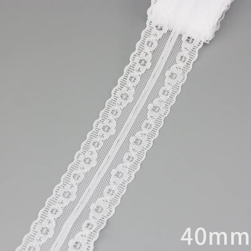 (5 yards/roll) white Lace ribbon fabric Webbing Decoration Lovely gift packing polyester Material (5 yards/roll) white Lace ribbon fabric Webbing Decoration Lovely gift packing polyester Material