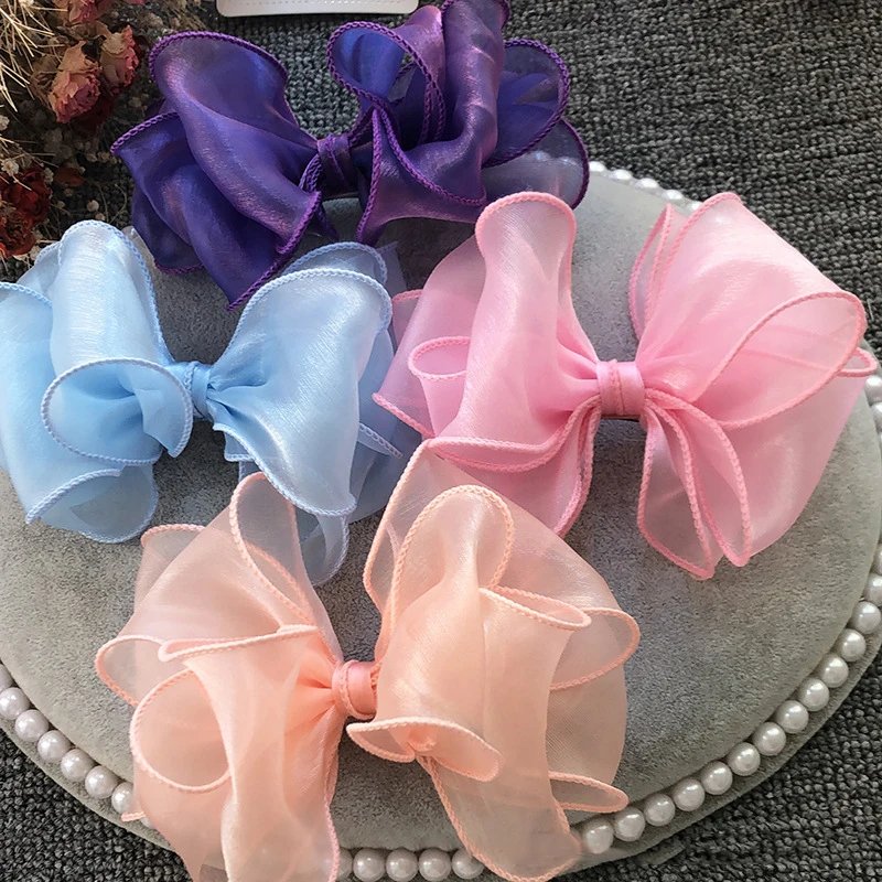 5M 55mm Fishtail Yarn Organza Ribbon for DIY Bow Hair Ornament Bouquet Gift Wrapping Wave Silk Organza Ribbons Lace Fabric