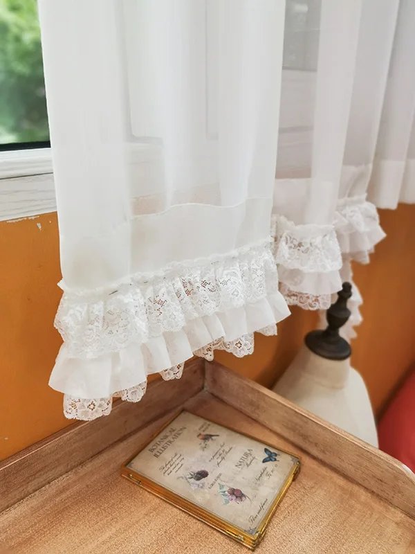 10CM Wide Three Layers Pleated Chiffon Fabric Embroidery Fringe Ribbon Lace Collar Ruffle Trim DIY Apparel Curtains Sewing Decor