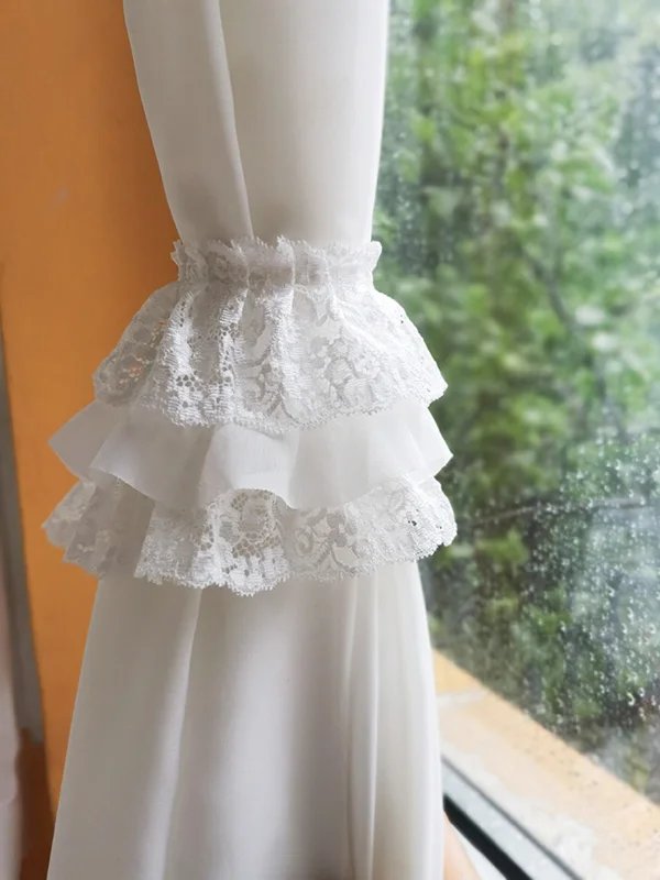 10CM Wide Three Layers Pleated Chiffon Fabric Embroidery Fringe Ribbon Lace Collar Ruffle Trim DIY Apparel Curtains Sewing Decor
