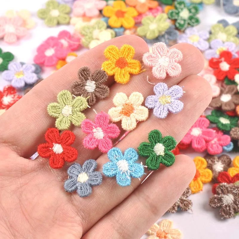 50Pcs/lot multicolor Lace Flower Appliques for DIY Hat Clothes Sewing Supplies Headwear Decor Stick-on Patches 15mm cp3374 50Pcs/lot multicolor Lace Flower Appliques for DIY Hat Clothes Sewing Supplies Headwear Decor Stick-on Patches 15mm cp3374
